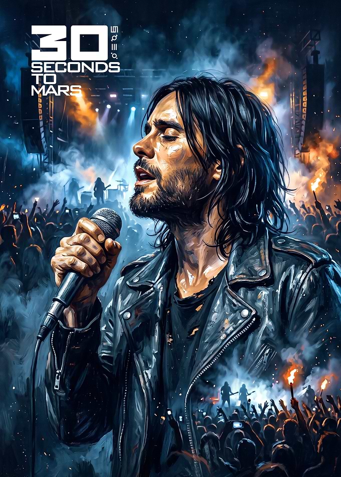 30 Seconds to Mars Concert Poster
