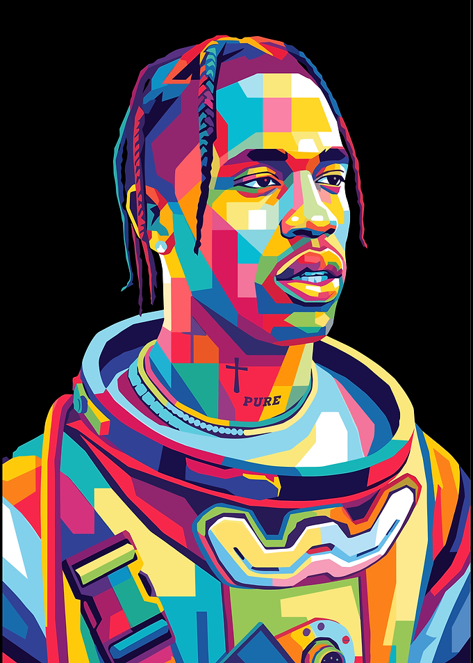 Travis Scott Pop Art Portrait