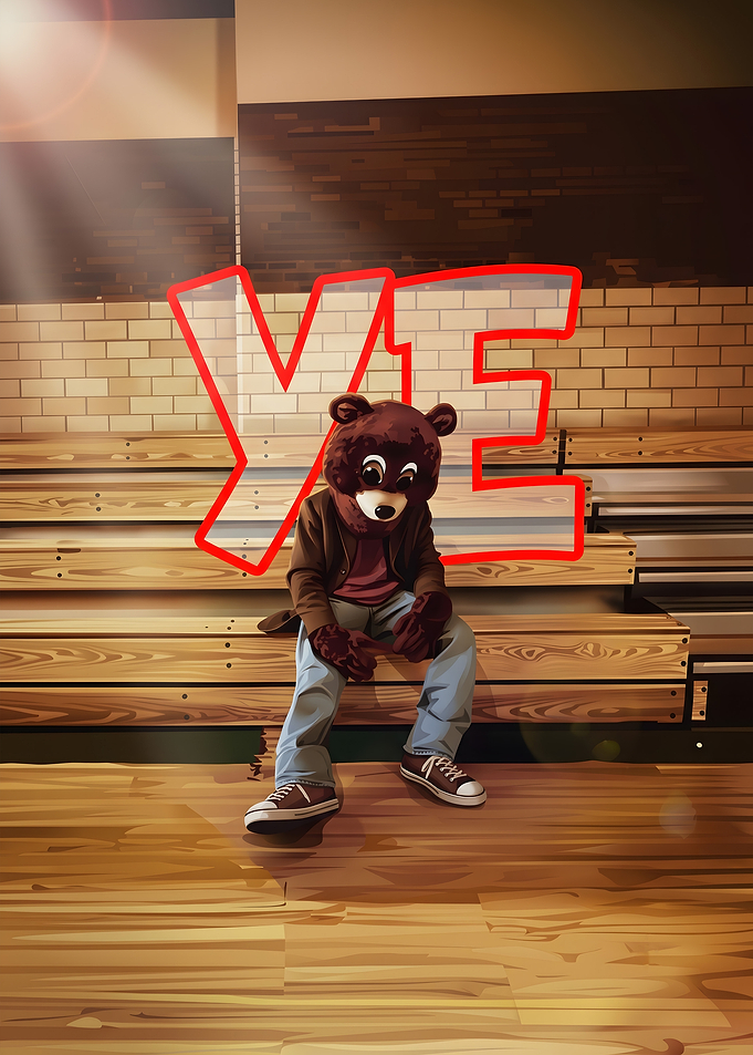 Kanye West Dropout Bear Illustration