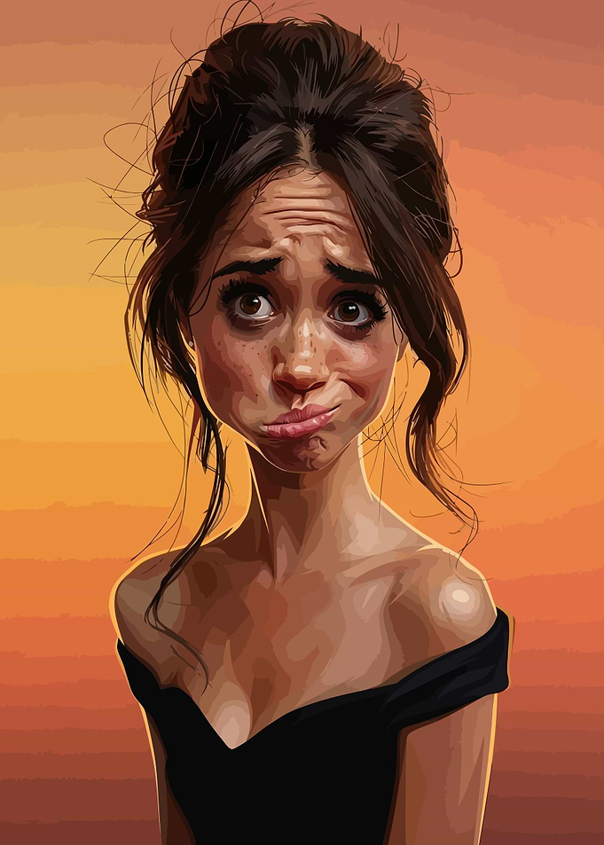 Caricature Portrait of a Woman