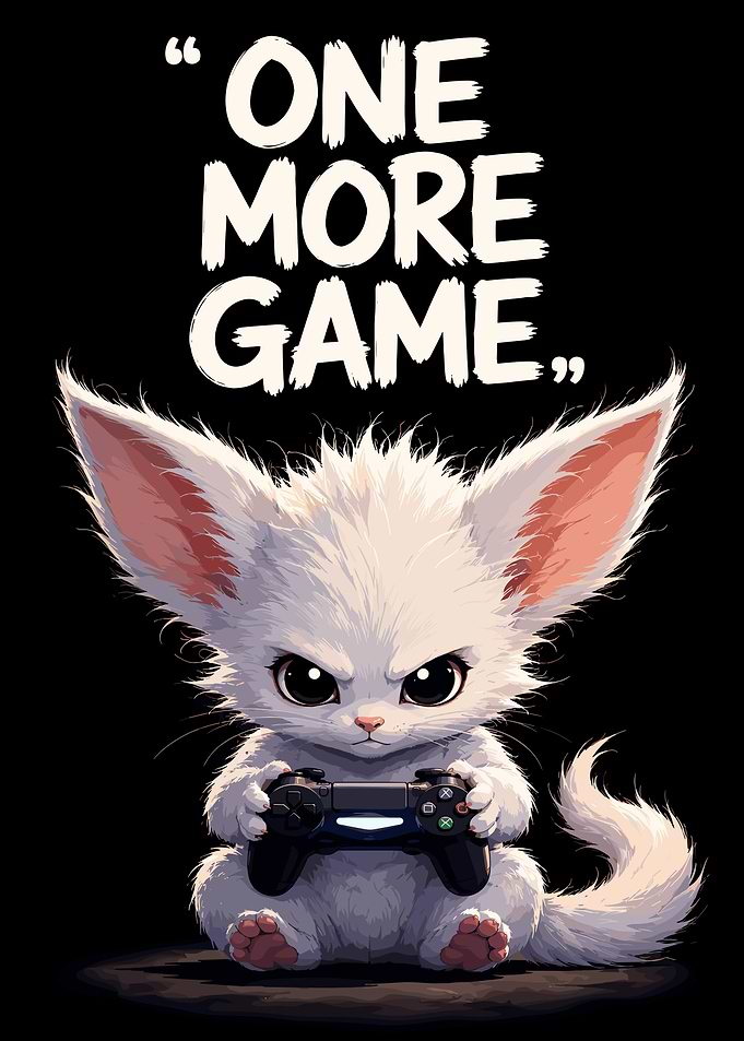 One More Game Cute Gamer Creature