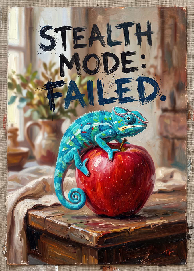 Stealth Mode Failed Chameleon Painting