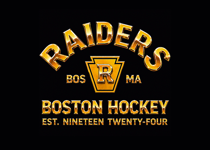 Boston Hockey Raiders Gold Logo