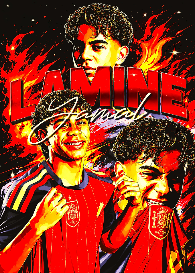 Lamine Yamal Spain Soccer Poster