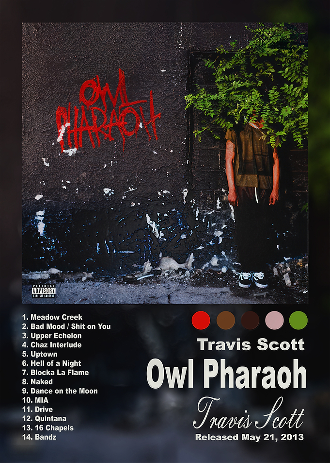 Travis Scott Owl Pharaoh Album Poster