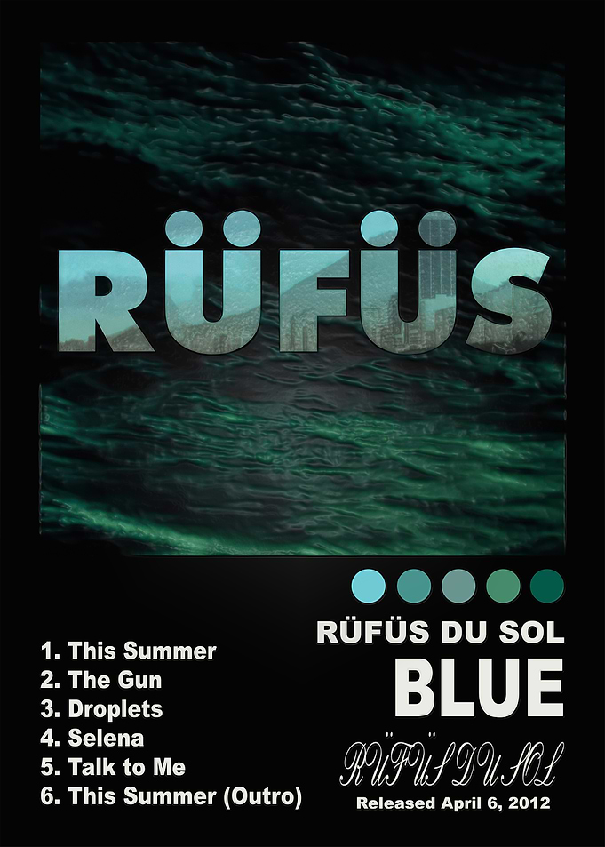 Rüfüs Du Sol Blue Album Poster