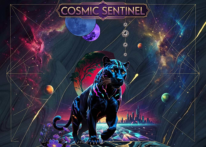 Cosmic Sentinel Panther Art