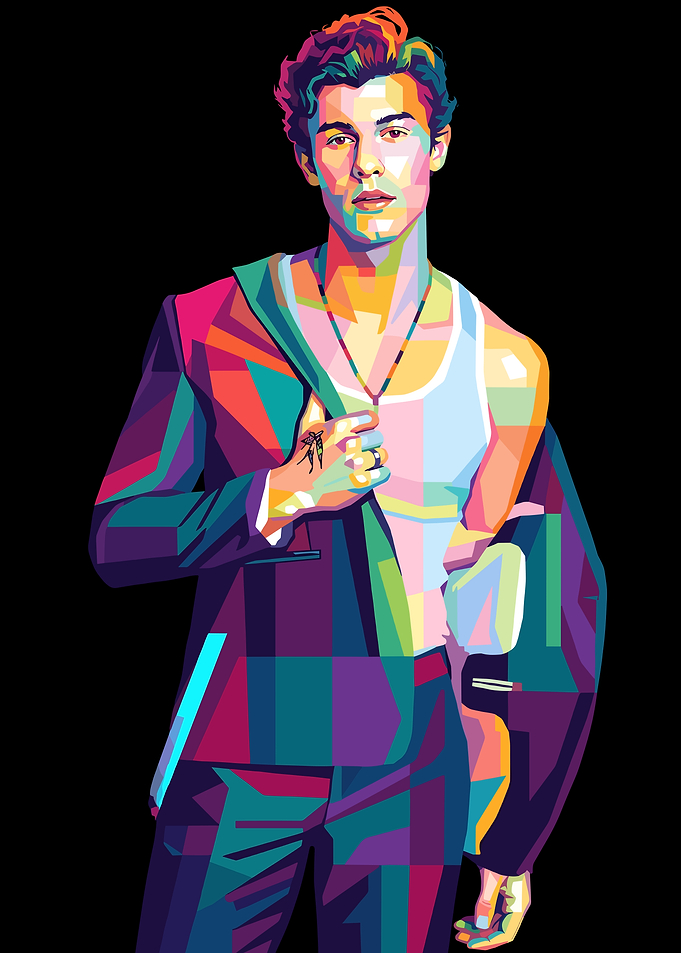 Shawn Mendes WPAP Pop Art