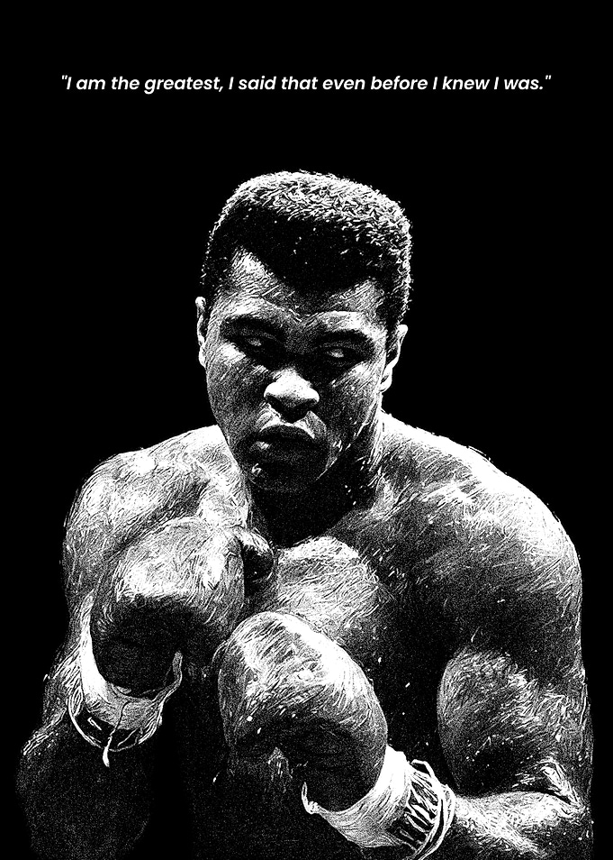 Muhammad Ali The Greatest Quote Poster