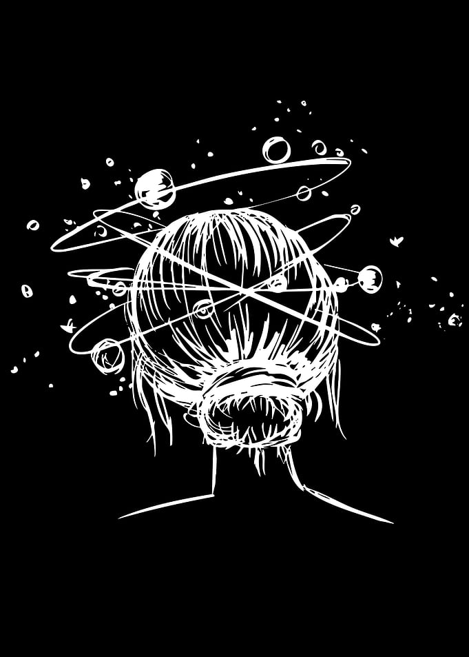 Woman with a Galaxy Mind