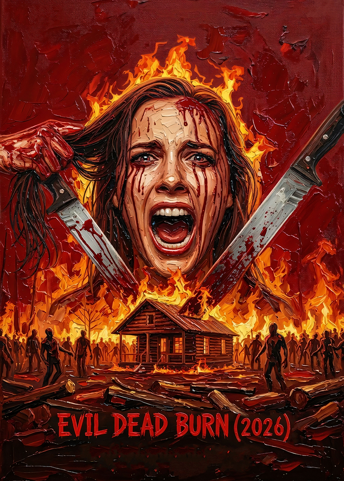 Evil Dead Burn Horror Movie Poster