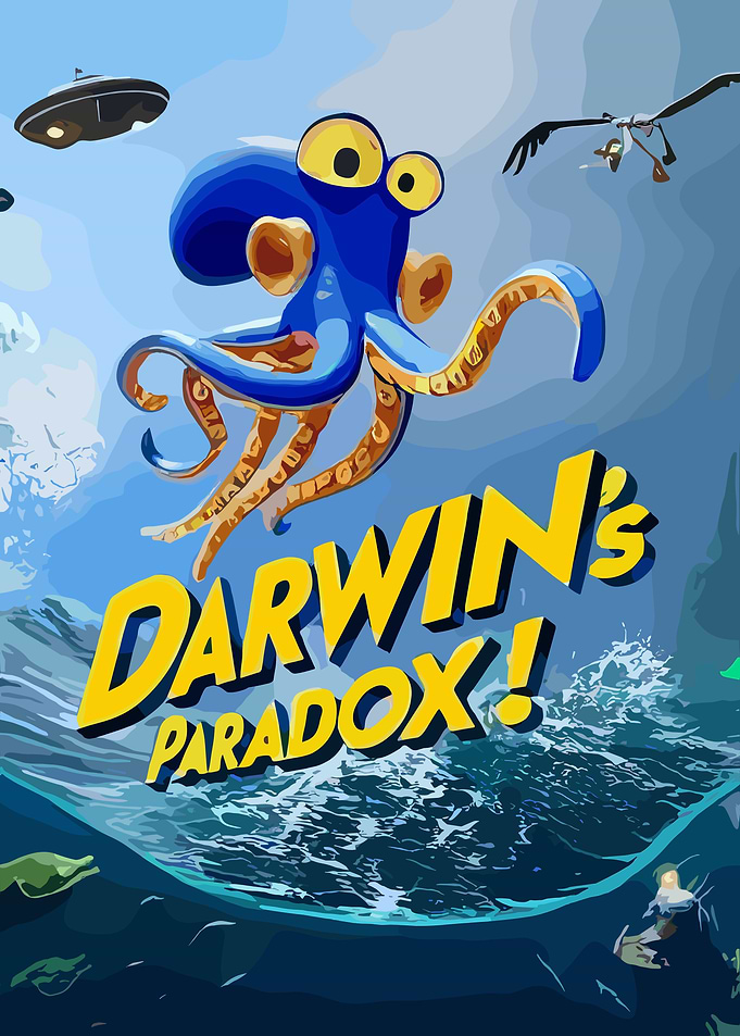 Darwin's Paradox Cartoon Poster