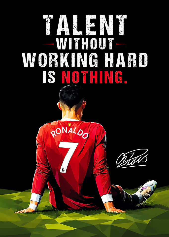 Cristiano Ronaldo Inspirational Soccer Poster