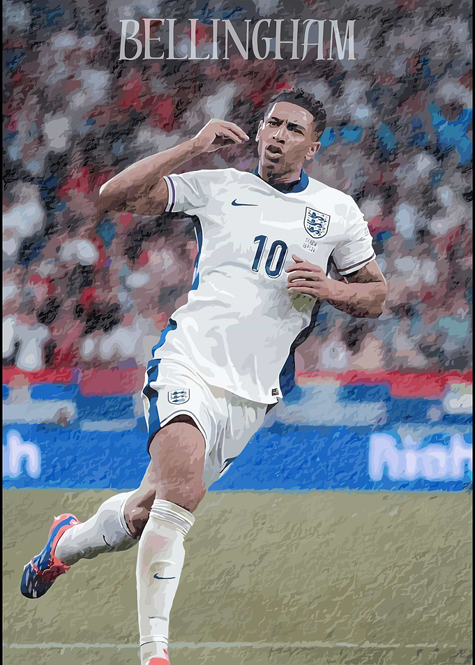 Jude Bellingham England Football Poster