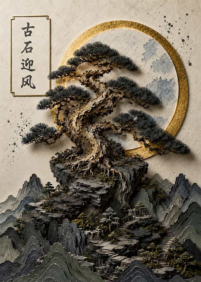 Bamboo & Rock Harmony