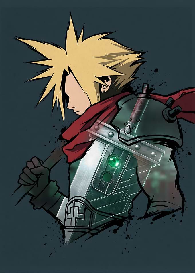 Cloud Strife Final Fantasy VII Digital Art