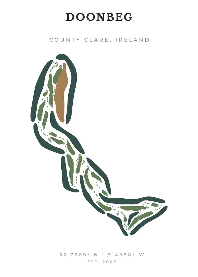 Doonbeg Golf Course Map Print