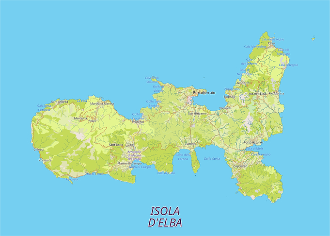 Detailed Map of Isola d'Elba