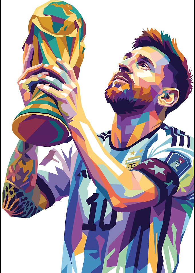 Lionel Messi World Cup Pop Art