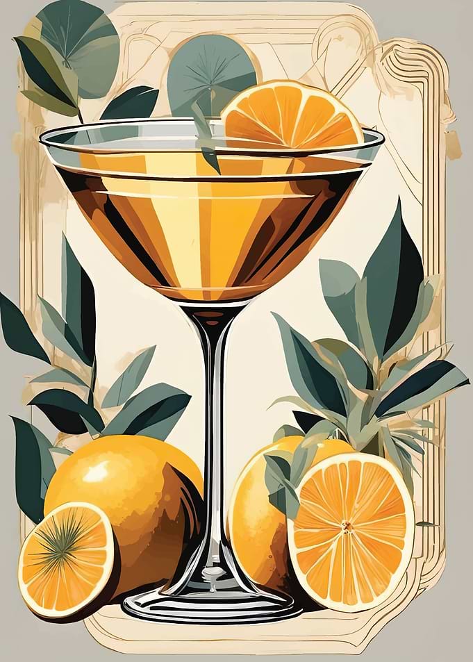 Citrus Cocktail Illustration