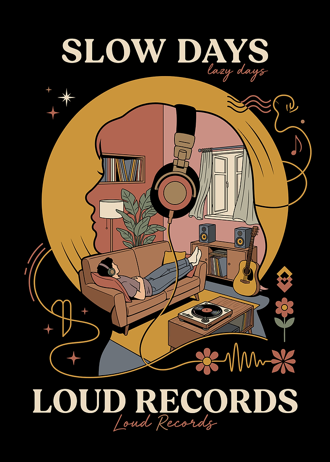 Slow Days Loud Records Music Poster