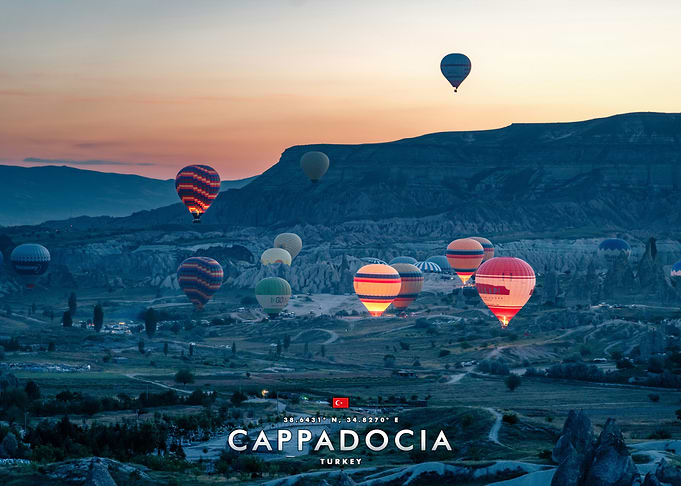 Hot Air Balloons Over Cappadocia Turkey