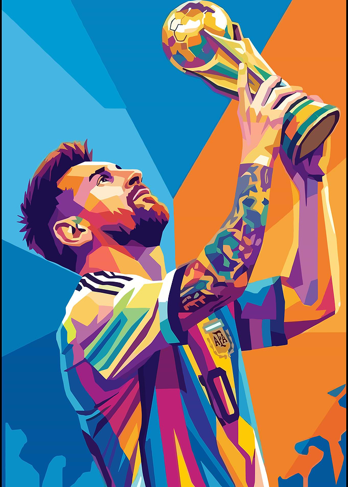 Lionel Messi World Cup Pop Art