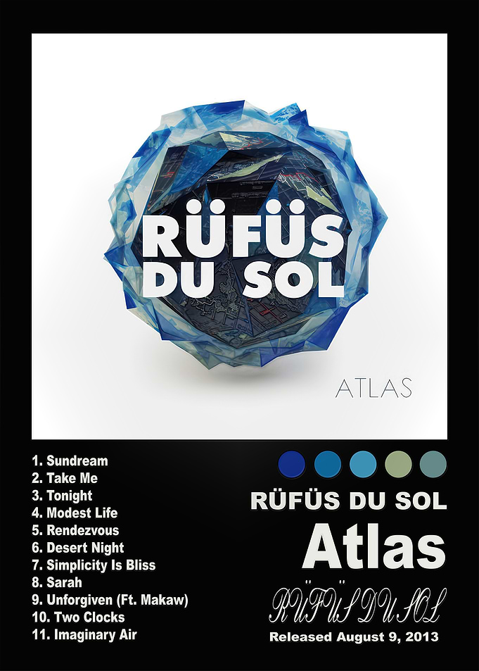 RĂĽfĂĽs Du Sol Atlas Album Poster