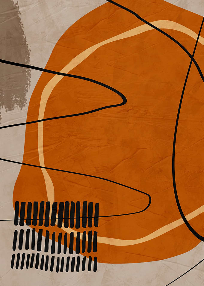 Abstract Mid-Century Modern Geometric Art