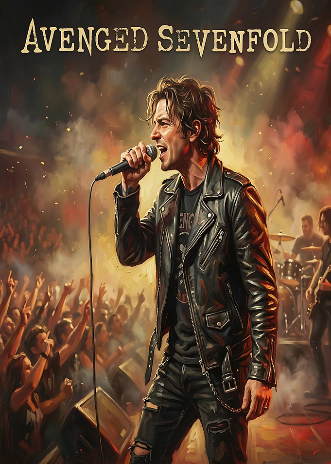 Avenged Sevenfold Concert Performance Poster