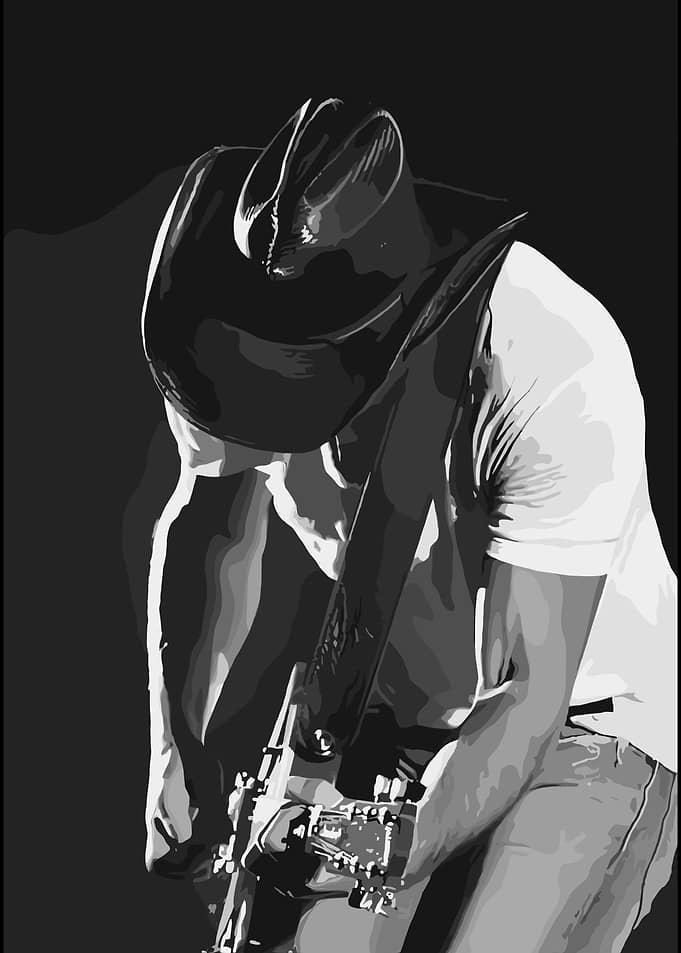 Country Musician Playing Guitar