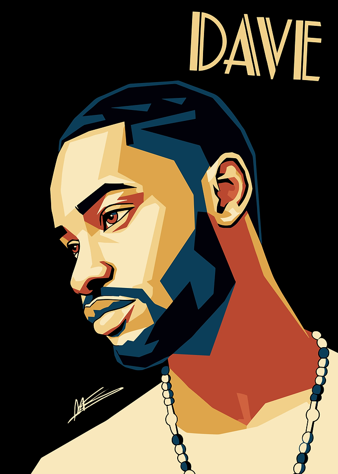 Dave Rap Artist Vector Portrait