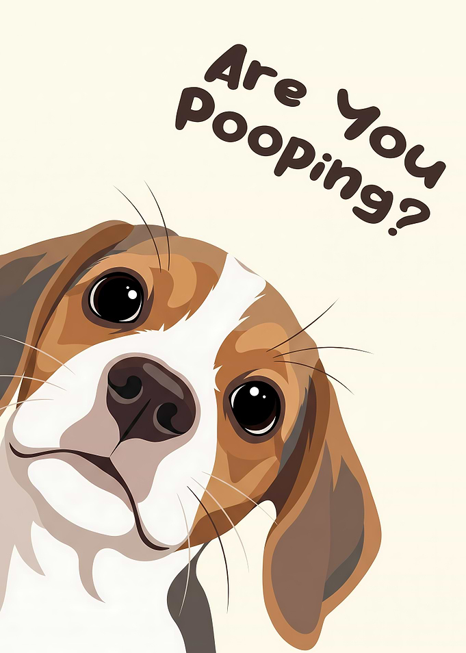 Funny Beagle Bathroom Wall Art