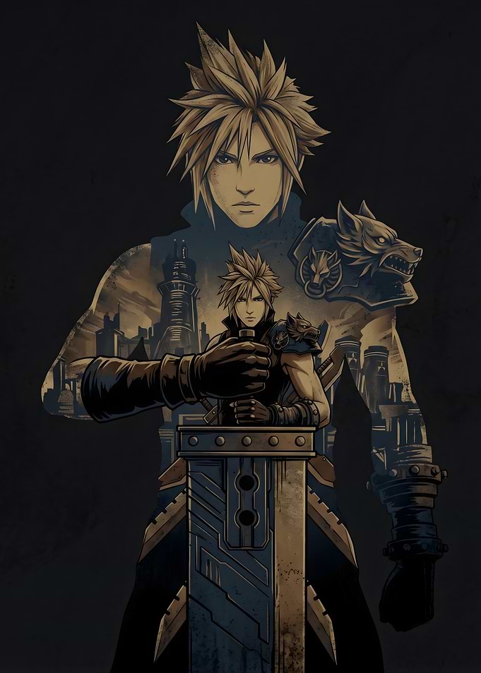 Cloud Strife Final Fantasy VII Portrait