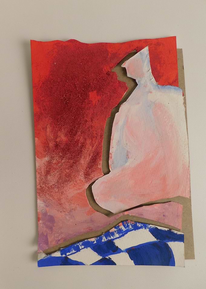 Dreams of Fermina - Abstract Mixed Media Collage Art