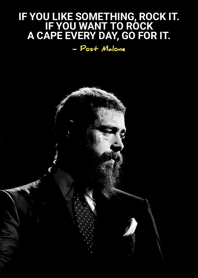 Post Malone Inspirational Quote Poster