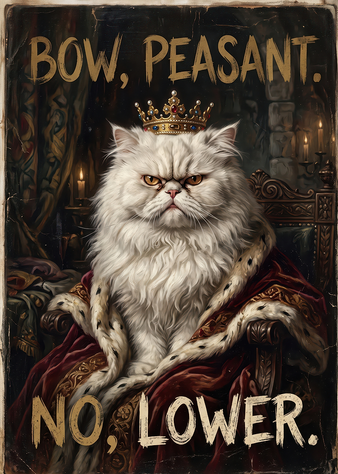 Royal Persian Cat King Poster