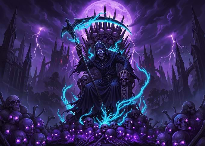 Grim Reaper on Skull Throne
