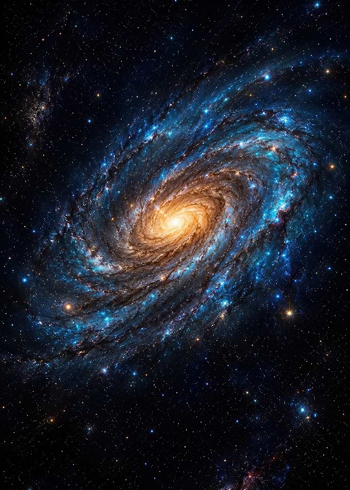 Grand-Design Spiral Galaxy of Billions of Stars