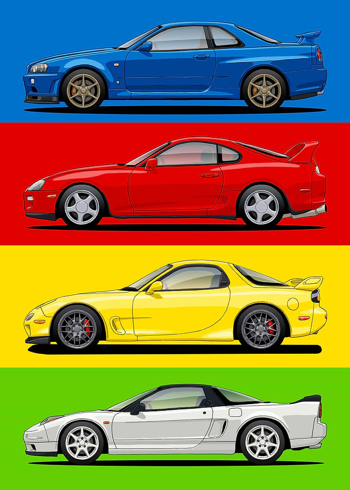 Iconic Japanese Sports Cars Collection