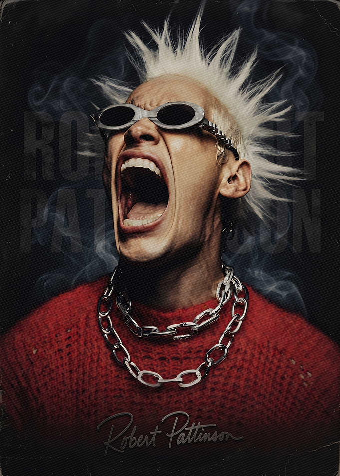 Robert Pattinson Punk Style Portrait