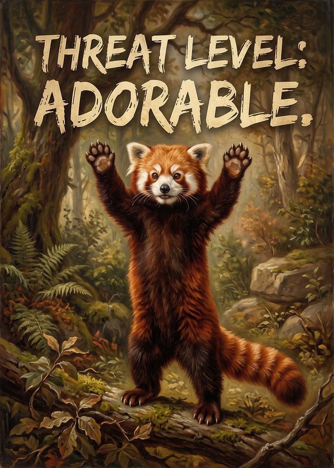 Threat Level Adorable Red Panda