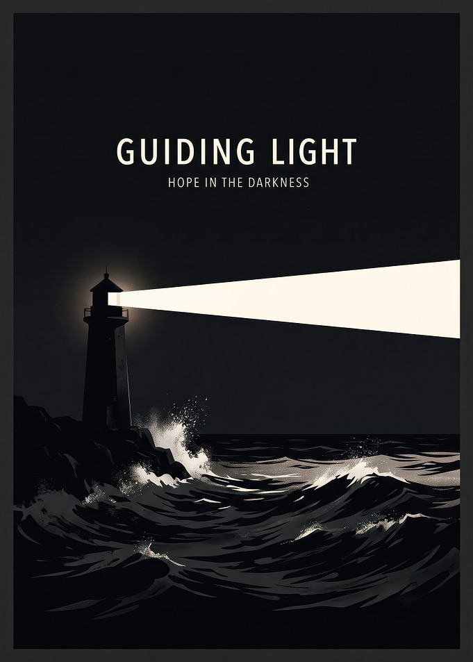 Guiding Light Lighthouse Poster