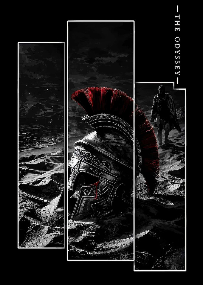 The Odyssey Spartan Helmet Art