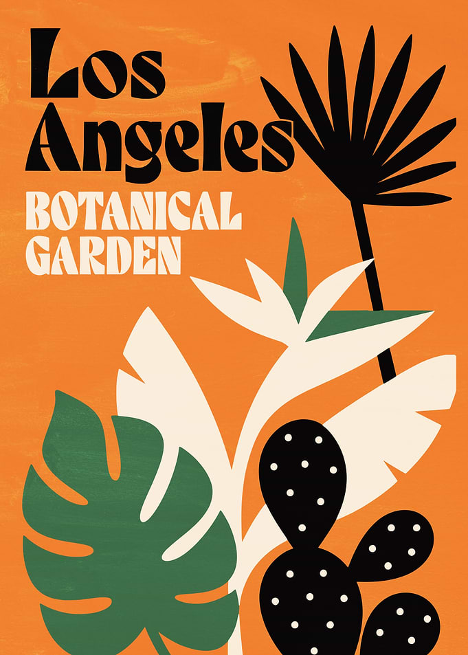 Los Angeles Botanical Garden Poster