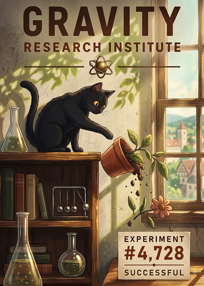 Gravity Research Institute Cat Experiment