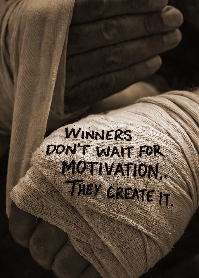Motivational Boxing Hand Wraps Quote