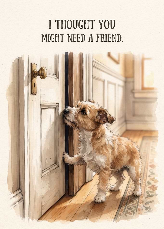 Cute Puppy Offering Friendship