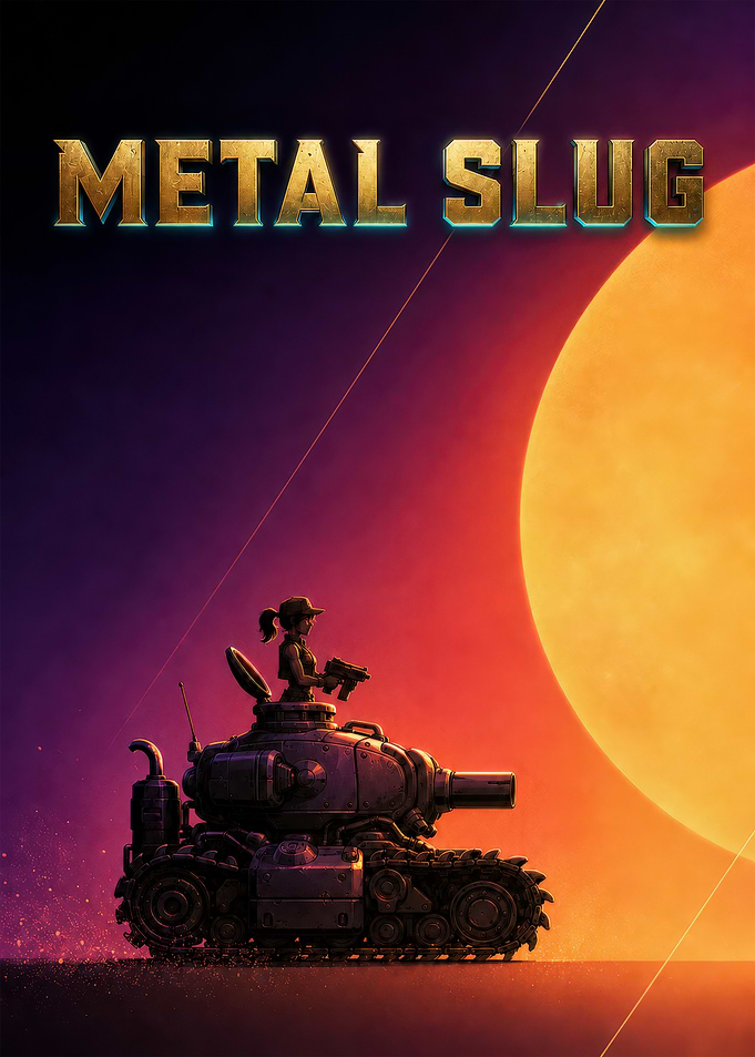 Metal Slug Tank Silhouette Poster