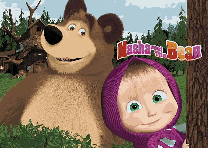 Masha and the Bear Cartoon Poster